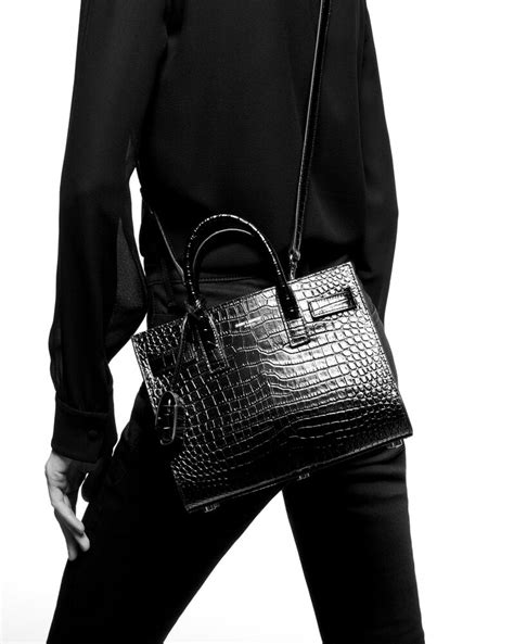 ysl nano sac de jour croc black|Saint Laurent.